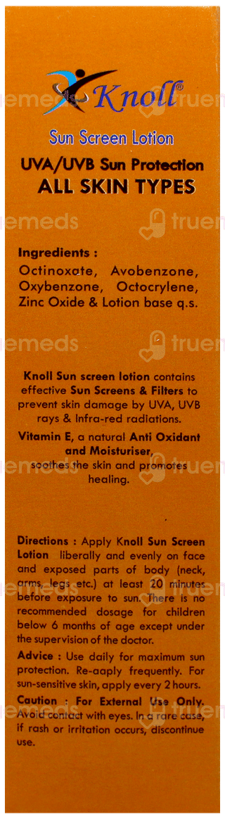 Knoll Spf 50 Sun Screen Lotion 60Ml